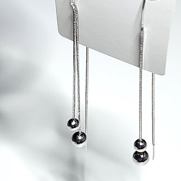 925 silver threader earrings - Picture 3 of 7